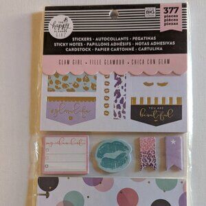 NWT 'Glam Girl' 377 pcs Happy Planner Stickers Multi Pack Sticky Notes Fashion